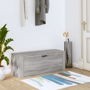 vidaXL Sapateira de parede 100x35x38 cm derivados madeira cinza sonoma