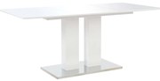 vidaXL Mesa de jantar 180x90x76 cm MDF branco brilhante