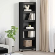 vidaXL Gabinete de Livros 2 pcs Carvalho Preto 80 x 30 x 155 cm