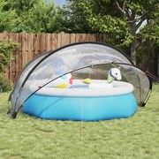 vidaXL Cúpula de Piscina Manual Transparente 336 x 322 x 160 cm PVC