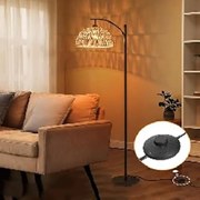 Luminária pendente de tecido, luminária de teto estilo Boho com altura ajustável, luminária pendente bege