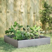 vidaXL Canteiro elevado de jardim 100x100x33,5 cm aço galvanizado