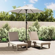 vidaXL Guarda-sol 200x224 cm alumínio branco-areia