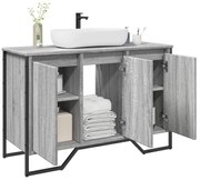 Móvel p/ lavatório 91x35x60cm derivados madeira cinzento sonoma