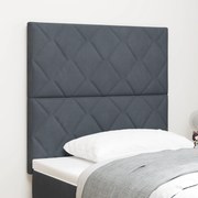 vidaXL Cabeceira em Veludo Cinza Escuro de 90cm com Design de Blocos de Diamante