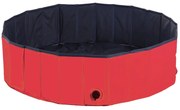 PawHut Piscina Dobrável para Cães Ø120x30 cm Banheira Portátil para Animais de Estimação PVC Antiderrapante Usos Múltiplos Vermelho | Aosom Portugal