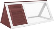 vidaXL Gaiola para coelhos madeira castanho
