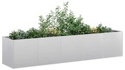 vidaXL Planter 200x40x40 cm aço galvanizado