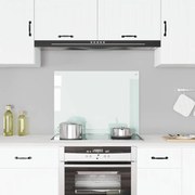 vidaXL Painel anti-salpicos de cozinha 80x60 cm vidro temperado branco