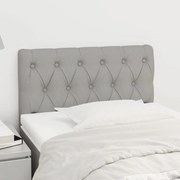 vidaXL Cabeceira de cama tecido 80x7x78/88 cm cinzento-claro