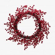 Coroa Decorativa De Natal Ø60 Cm Gianira Vermelho - Sklum