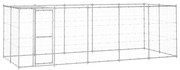 vidaXL Canil de exterior com telhado 12,1 m² aço galvanizado