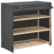 vidaXL Sapateira com cobertura 79x40x80 cm tecido cinzento