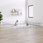 vidaXL Gaiola p/ animais de 36 painéis c/ porta 35x35 cm aço preto