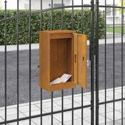 vidaXL caixa de correio com porta Ferro Enferrujado 30 x 20 x 55 cm