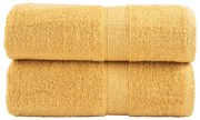 vidaXL Toalhas de bidé premium SOLUND 2 pcs 30x50 cm 600 gsm dourado
