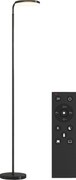 HOMCOM Candeeiro de Pé Led Lampadaire de Pé com Intensidade Variável Cabeça Rotativa 350° Telecomando Magnético 41x25x177cm Preto | Aosom Portugal