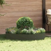 vidaXL Plantador de Jardim Verde Azeitona 120x120x20 cm em Aço