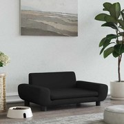 vidaXL Cama para cães 70x45x33 cm veludo preto