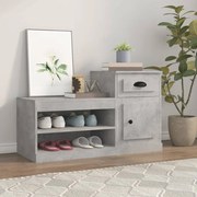 vidaXL Sapateira 100x42x60 cm derivados de madeira cinzento cimento