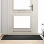 vidaXL Tapete de Entrada Preto 90 x 150 cm Polipropileno e vinil