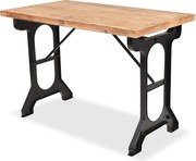 vidaXL Mesa de jantar madeira de abeto maciça 122x65x82 cm