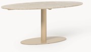 Mesa de jantar oval em mármore Miley, 180 x 90 cm