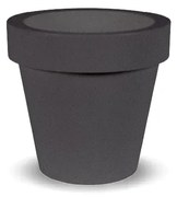 Vaso de flores colorido redondo Polietileno CASA, JARDIM, RESTAURANTE, BAR MAGNOLIA 80 (ø80x76 cm) - Cinzento