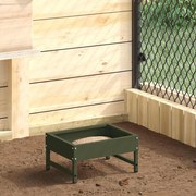 vidaXL Comedouro para Pássaros Verde Oliva 80 x 28 x 13.5 cm