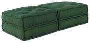 vidaXL Puffs Modulares 2 pcs Verde