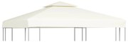 vidaXL Cobertura de substituição p/ gazebo 310 g/m² branco nata 3x3 m