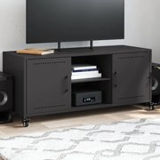 Móvel de TV 100,5x39x43,5 cm aço preto