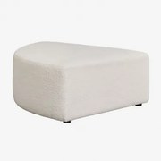 Pufe Triangular De Tosquia Borjan Chenille Branco - Sklum