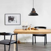 Candeeiro de Teto Saglam – Preto e Dourado – 34 cm