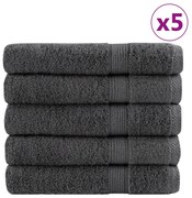 vidaXL Toalhas premium SOLUND 25 pcs 100x200 cm 600 gsm antracite
