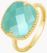 Anel banhado a ouro com amazonite Neo
