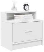 Mesa de cabeceira com gaveta 51x31x47 cm branco