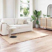 vidaXL Tapete Sintético de Pele de Ovelha Tafalla Bege 80 x 200 cm