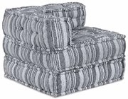 vidaXL Puff Modular em Cinza, 70x70x54 Tecido