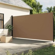 Toldo lateral retrátil 220x600 cm cinzento-acastanhado