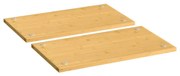 vidaXL Coberturas para fogão 2 pcs 50x28x1,5 cm bambu