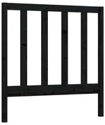 vidaXL Cabeceira de cama 81x4x100 cm pinho maciço preto