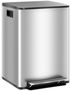 Balde de Lixo de Cozinha com 2 Compartimentos 2x20L Cubo de Lixo de Aç