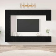 vidaXL Conjunto de móvel de TV 9 pcs Carvalho preto 100 x 30 x 30,5 cm