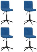 3087671 vidaXL Swivel Dining Chairs 4 pcs Blue Velvet (334433×2)