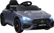 AIYAPLAY Carro elétrico infantil, design Mercedes, motores 12V, controle remoto, luzes LED, música, para crianças de 3-6 anos, cinza | Aosom Portugal