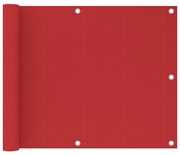 vidaXL Tela de varanda 75x600 cm PEAD vermelho