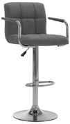 vidaXL Banco de bar tecido cinzento-claro