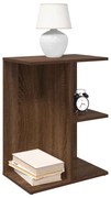 vidaXL Mesas cabeceira 2pcs 46,5x29x61 deriv.madeira carvalho castanho