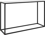 vidaXL Mesa consola 120x35x75 cm vidro temperado branco